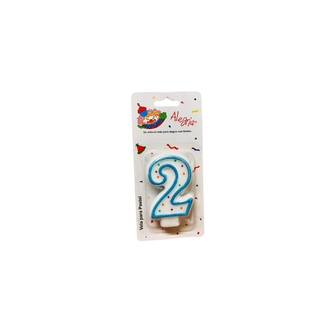Vela Alegria Confetti Azul
